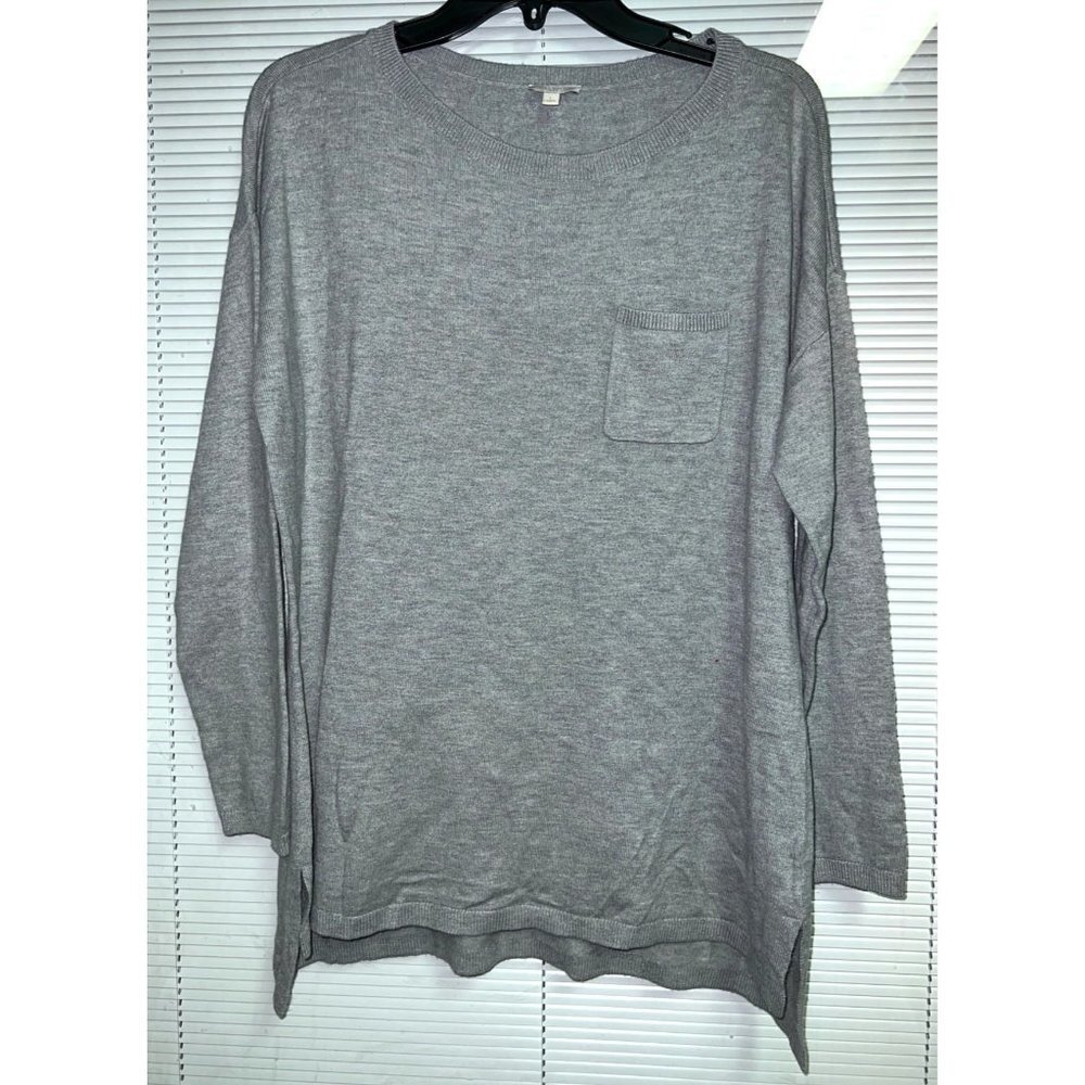 Talbots Grey Lambswool Sweater — Large